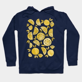 Watercolor grapefruit - monochrome yellow Hoodie